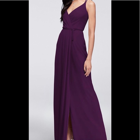 David’s Bridal long plum Georgette dress - Picture 9 of 9